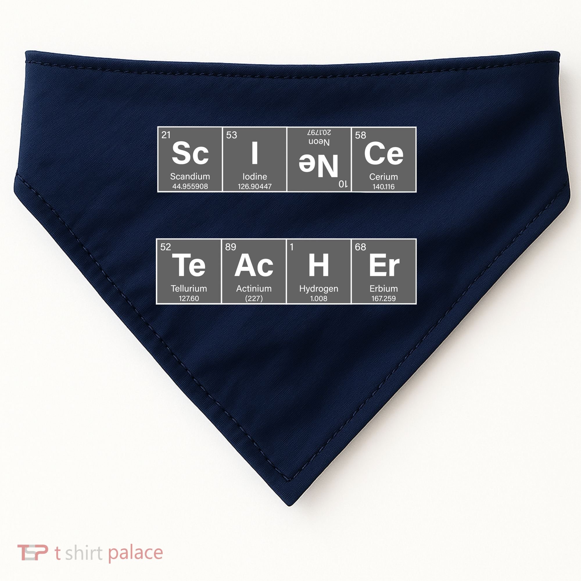 Science Teacher Periodic Table Logo USA-Made Doggie Bandana