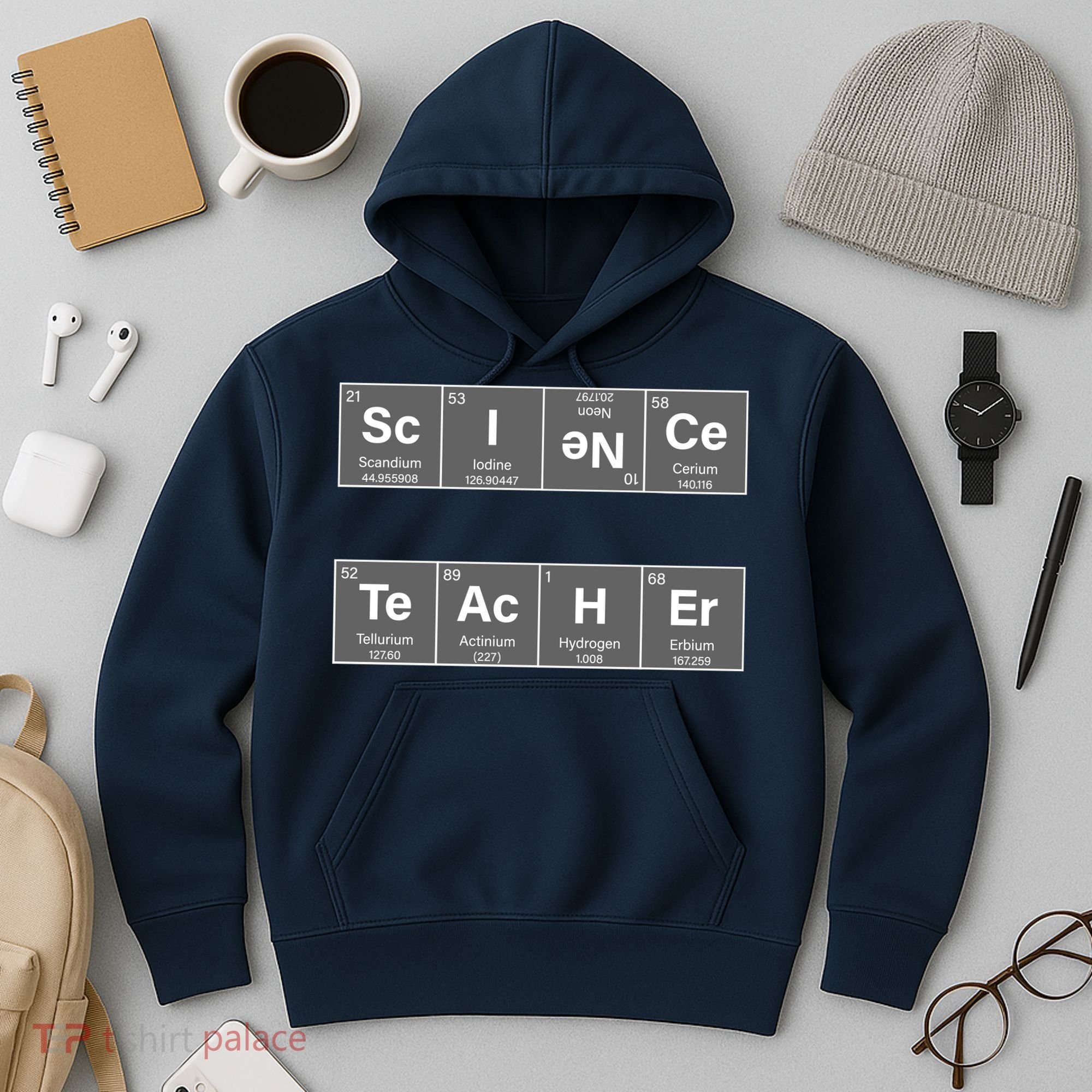 Science Teacher Periodic Table Logo Hoodie