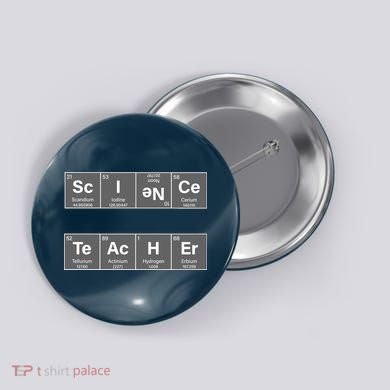 Science Teacher Periodic Table Logo Button