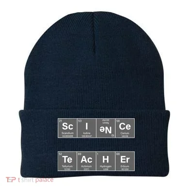 Science Teacher Periodic Table Logo Beanie
