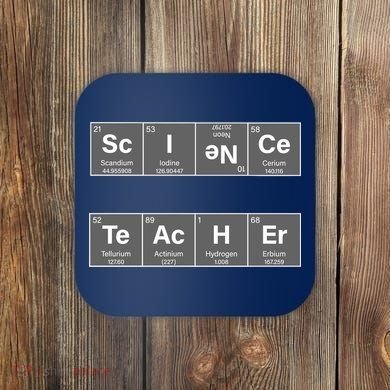 Science Teacher Periodic Table Logo Coaster