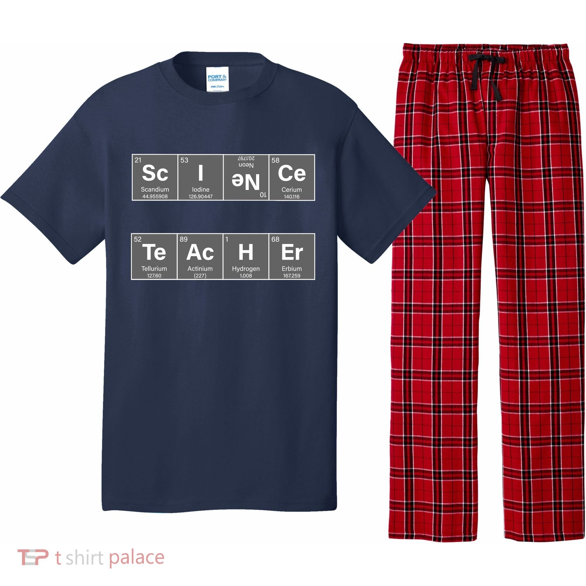 Science Teacher Periodic Table Logo Pajama Set