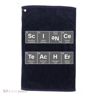 Science Teacher Periodic Table Logo Golf Towel