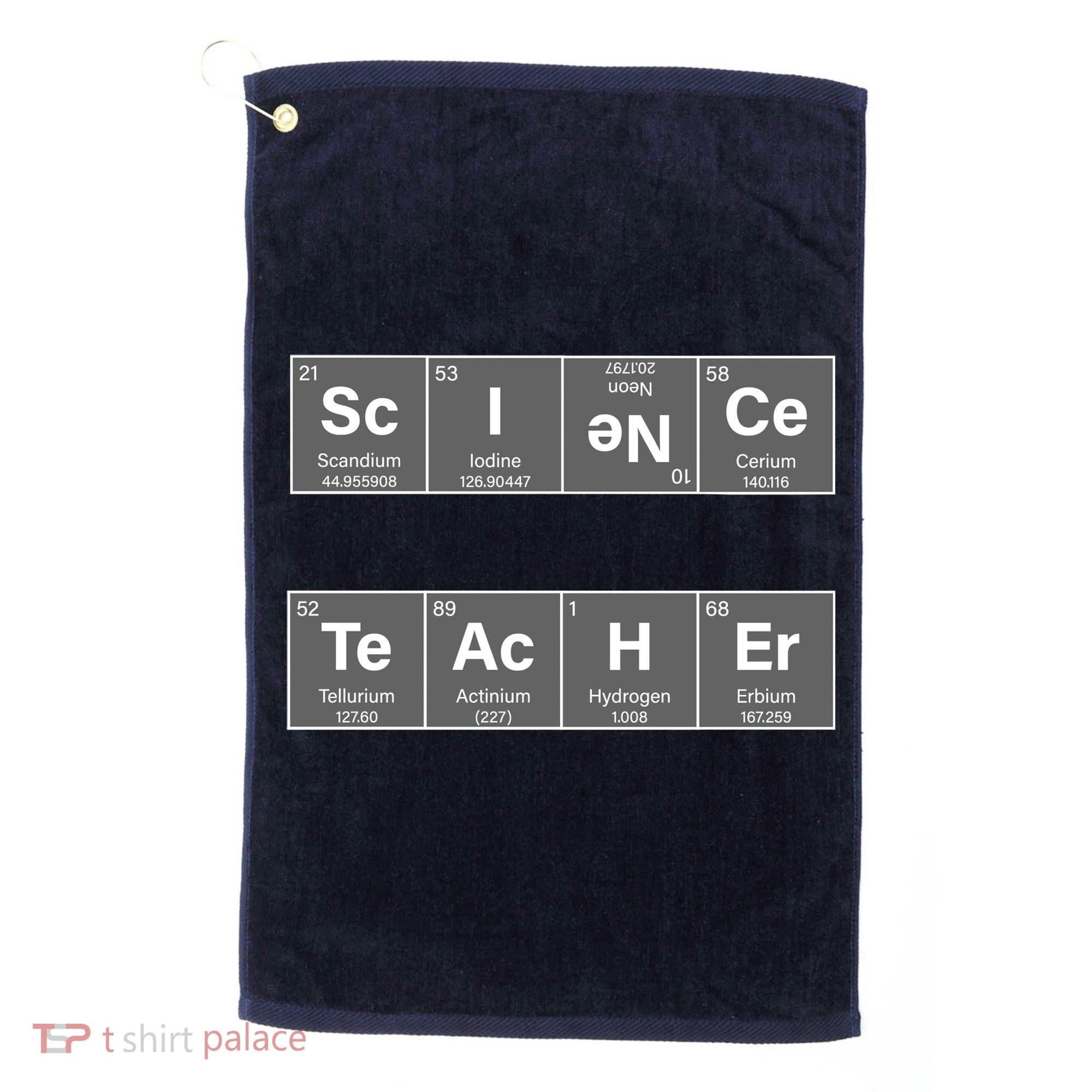 Science Teacher Periodic Table Logo Golf Towel