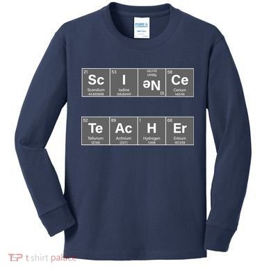 Science Teacher Periodic Table Logo Kids Long Sleeve Shirt
