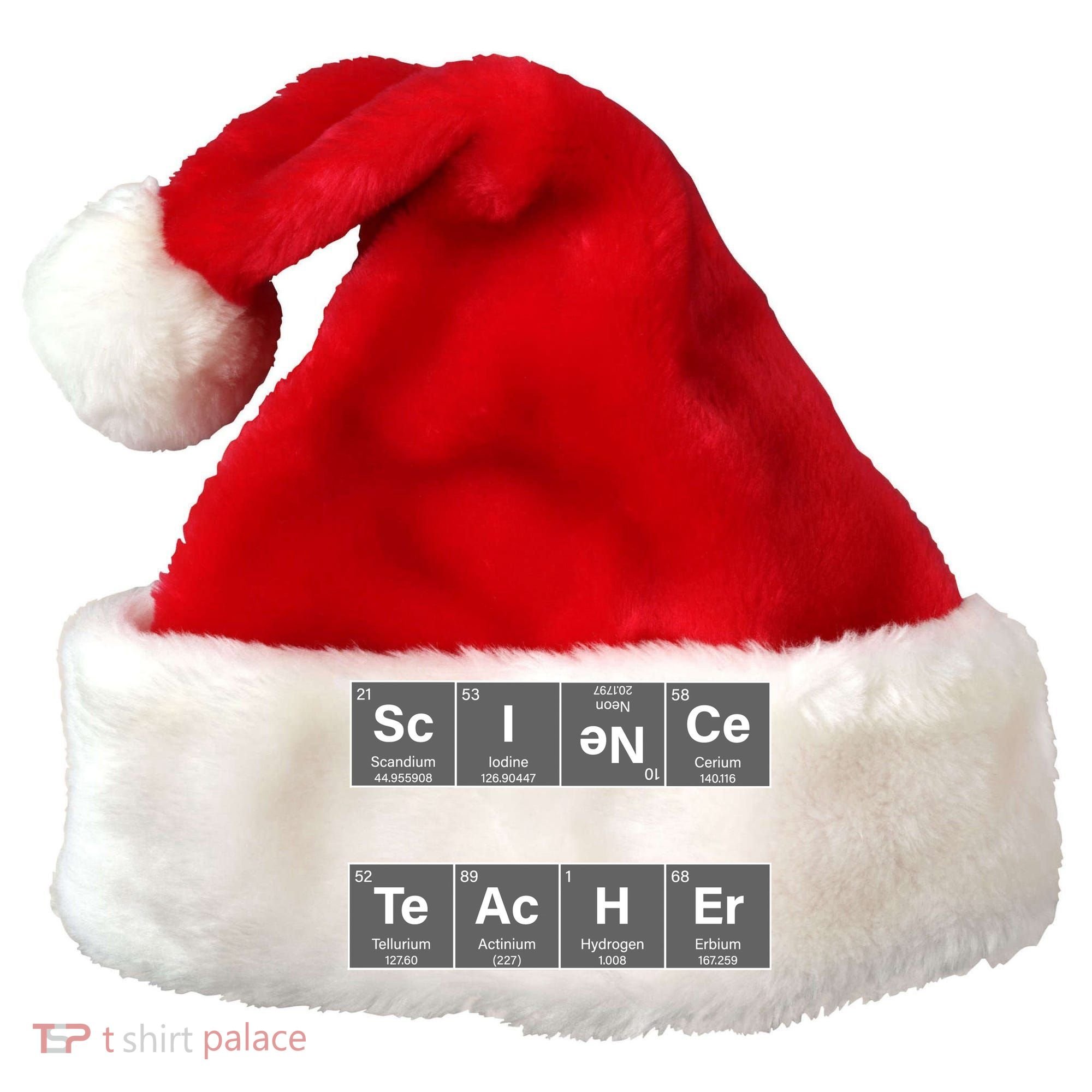 Science Teacher Periodic Table Logo Santa Hat