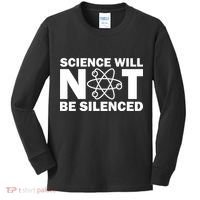 Science Will Not Be Silenced Kids Long Sleeve Shirt thumb 0