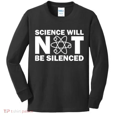 Science Will Not Be Silenced Kids Long Sleeve Shirt