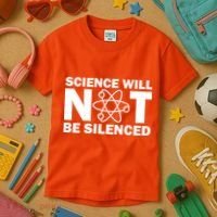 Science Will Not Be Silenced Kids T-Shirt thumb 3