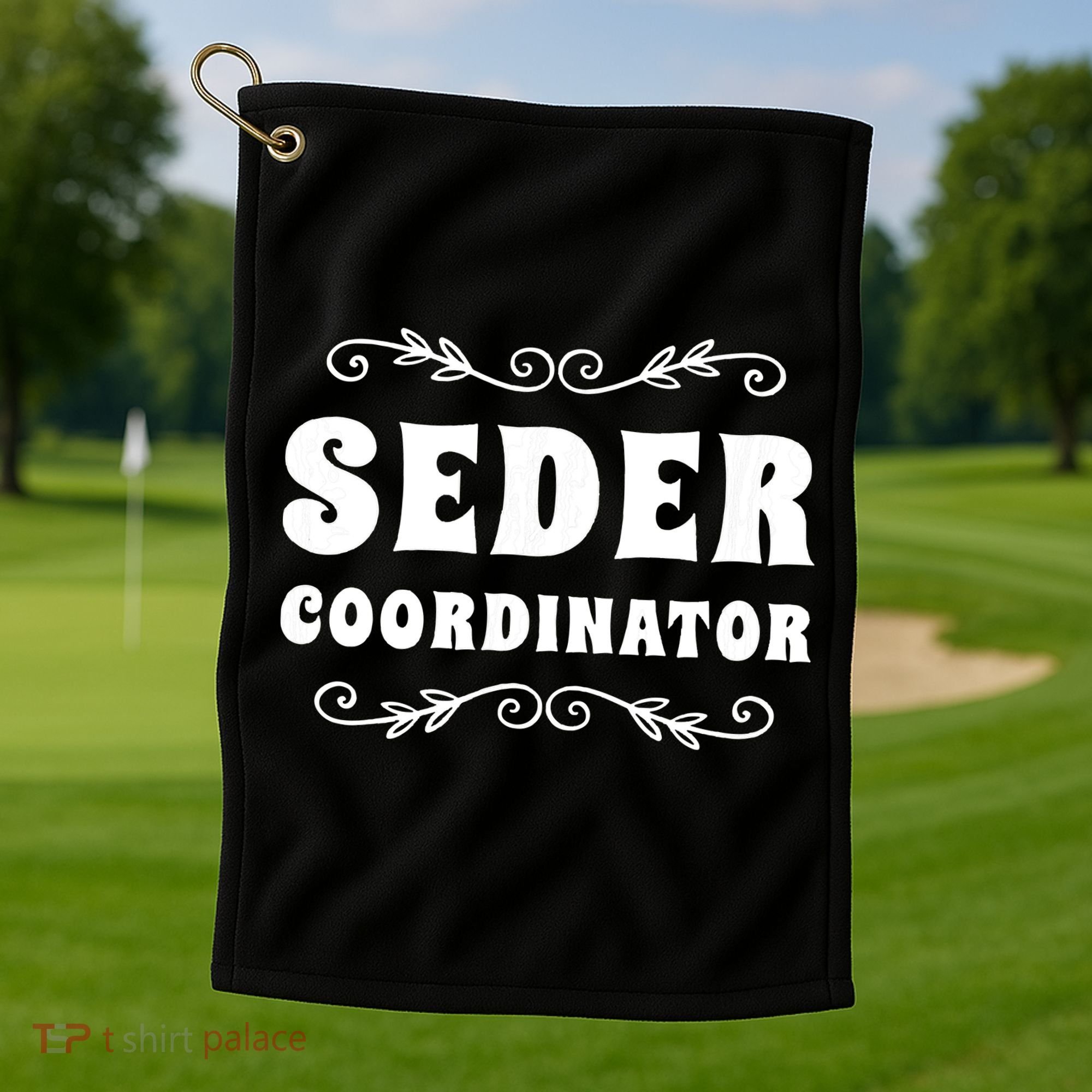 Seder Coordinator Jewish Funny Passover Leader Matzah Matzo Golf Towel