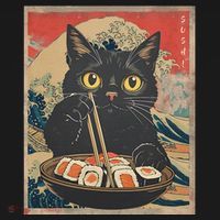 Sushi Cat Japanese Kawaii Sushi Cat Japan Anime Sushi Cat Women's Hoodie thumb 2