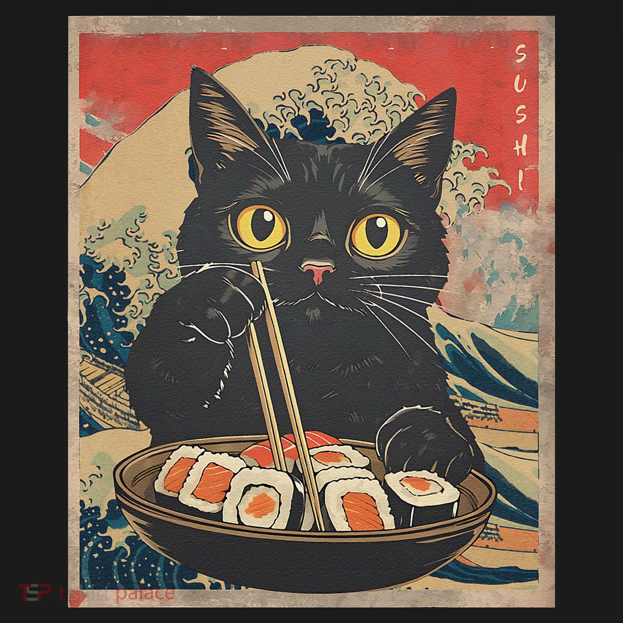 Sushi Cat Japanese Kawaii Sushi Cat Japan Anime Sushi Cat Women's Hoodie