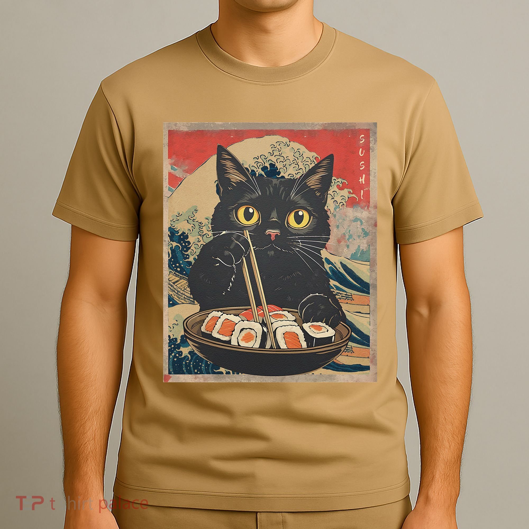 Sushi Cat Japanese Kawaii Sushi Cat Japan Anime Sushi Cat T-Shirt