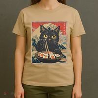 Sushi Cat Japanese Kawaii Sushi Cat Japan Anime Sushi Cat T-Shirt thumb 4