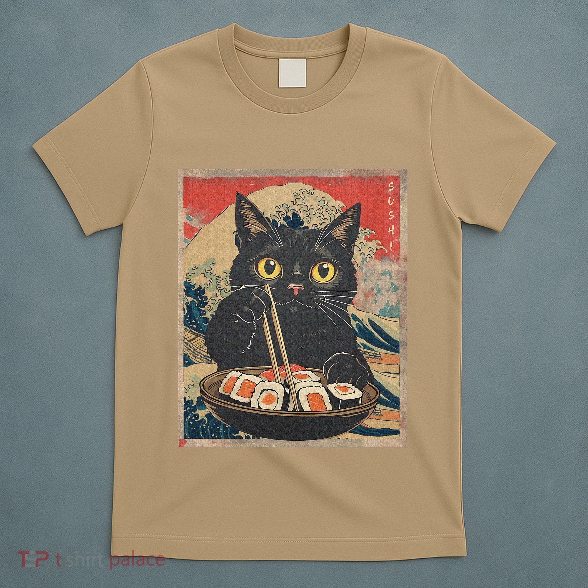 Sushi Cat Japanese Kawaii Sushi Cat Japan Anime Sushi Cat T-Shirt