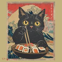 Sushi Cat Japanese Kawaii Sushi Cat Japan Anime Sushi Cat T-Shirt thumb 7