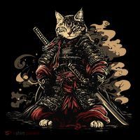 Samurai Cat Japanese Graphic Art Anime Warrior Cat Lover Coffee Mug thumb 5