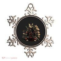 Samurai Cat Japanese Graphic Art Anime Warrior Cat Lover Ornament thumb 0