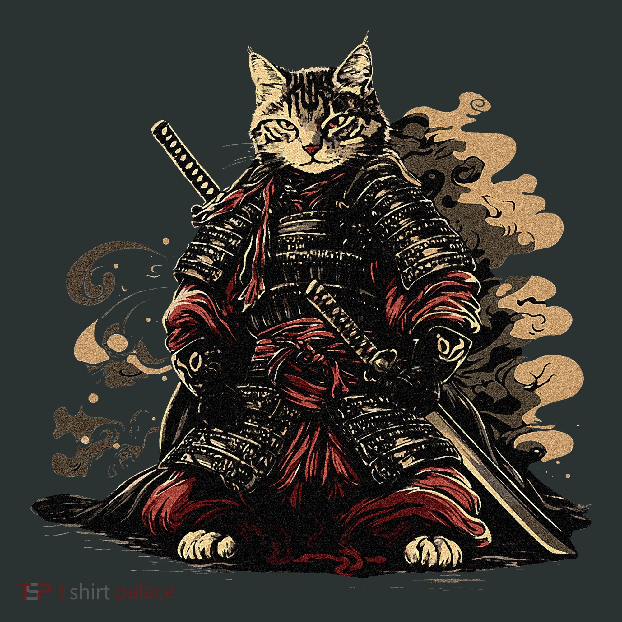 Samurai Cat Japanese Graphic Art Anime Warrior Cat Lover Infant Baby Jersey Bodysuit