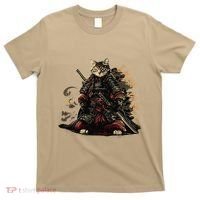 Samurai Cat Japanese Graphic Art Anime Warrior Cat Lover T-Shirt thumb 0