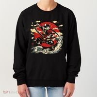 Samurai Cat Japanese Graphic Art Anime Warrior Cat Lover Women's Sweatshirt thumb 0