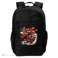 Samurai Cat Japanese Graphic Art Anime Warrior Cat Lover Backpack thumb 0