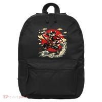 Samurai Cat Japanese Graphic Art Anime Warrior Cat Lover 16 in Basic Backpack thumb 0