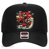 Samurai Cat Japanese Graphic Art Anime Warrior Cat Lover Hat thumb 0