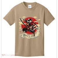Samurai Cat Japanese Graphic Art Anime Warrior Cat Lover Kids T-Shirt thumb 0