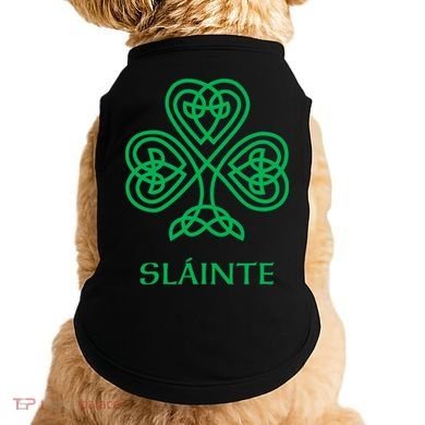 Slainte Celtic Knot Irish Shamrock Doggie Tank