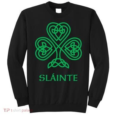 Slainte Celtic Knot Irish Shamrock Sweatshirt