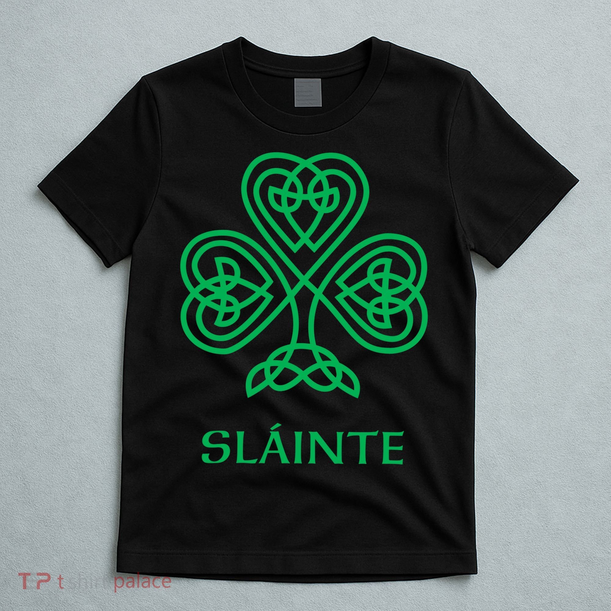 Slainte Celtic Knot Irish Shamrock T-Shirt