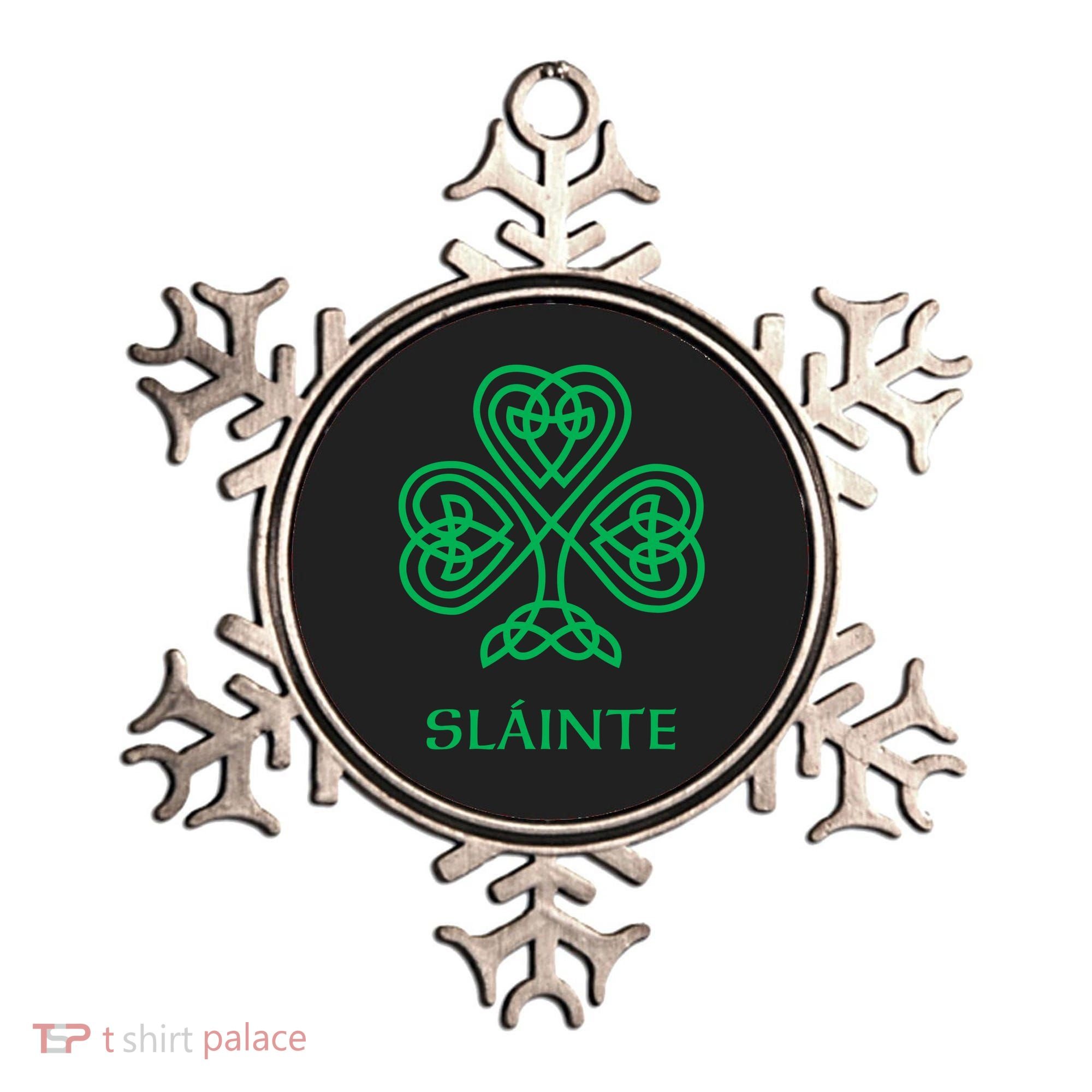 Slainte Celtic Knot Irish Shamrock Ornament