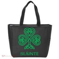 Slainte Celtic Knot Irish Shamrock Tote Bag thumb 0