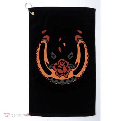 Still Chasing Luck Horseshoe Golf Towel
