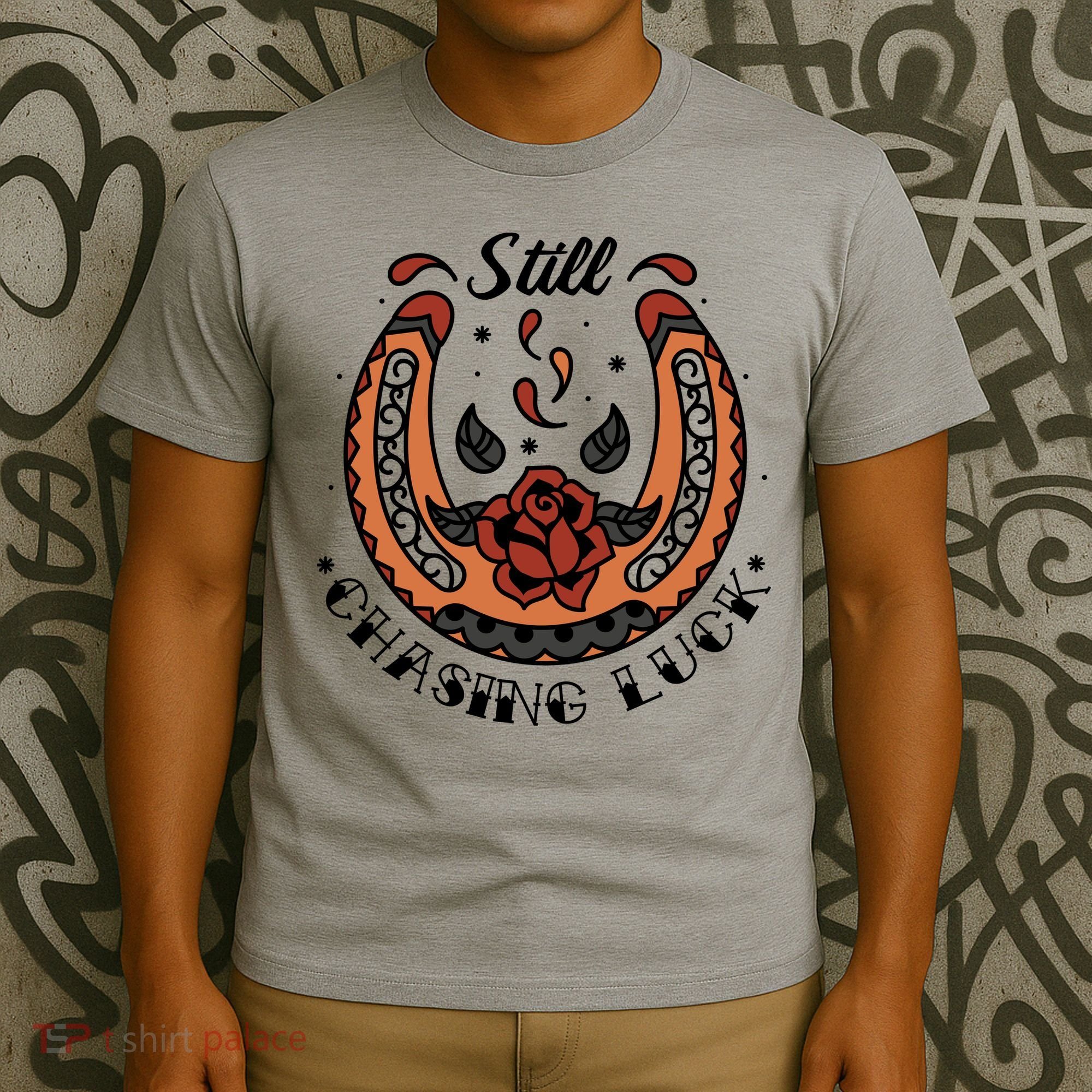 Still Chasing Luck Horseshoe T-Shirt