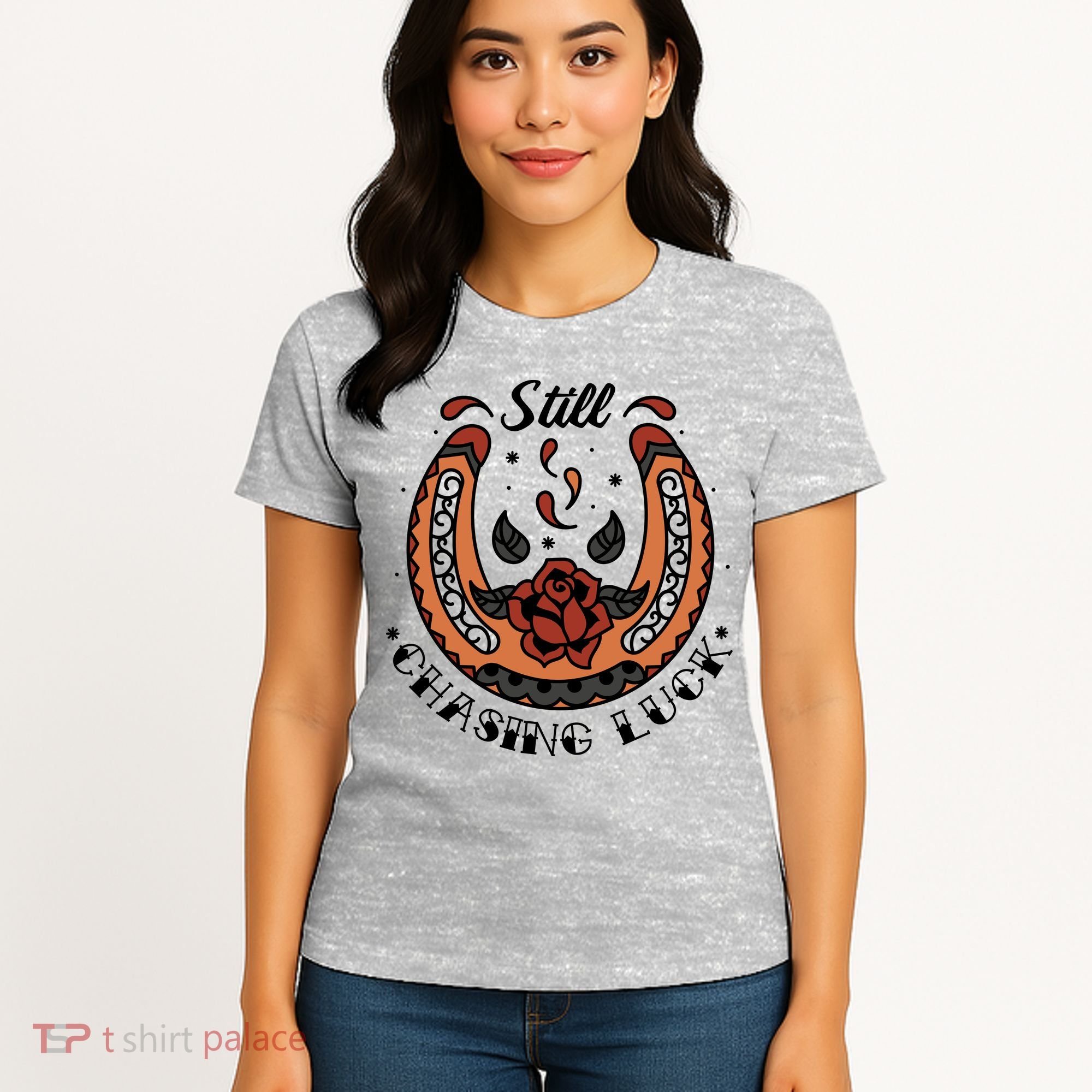 Still Chasing Luck Horseshoe Women's T-Shirt