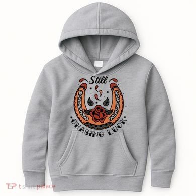 Still Chasing Luck Horseshoe Kids Hoodie