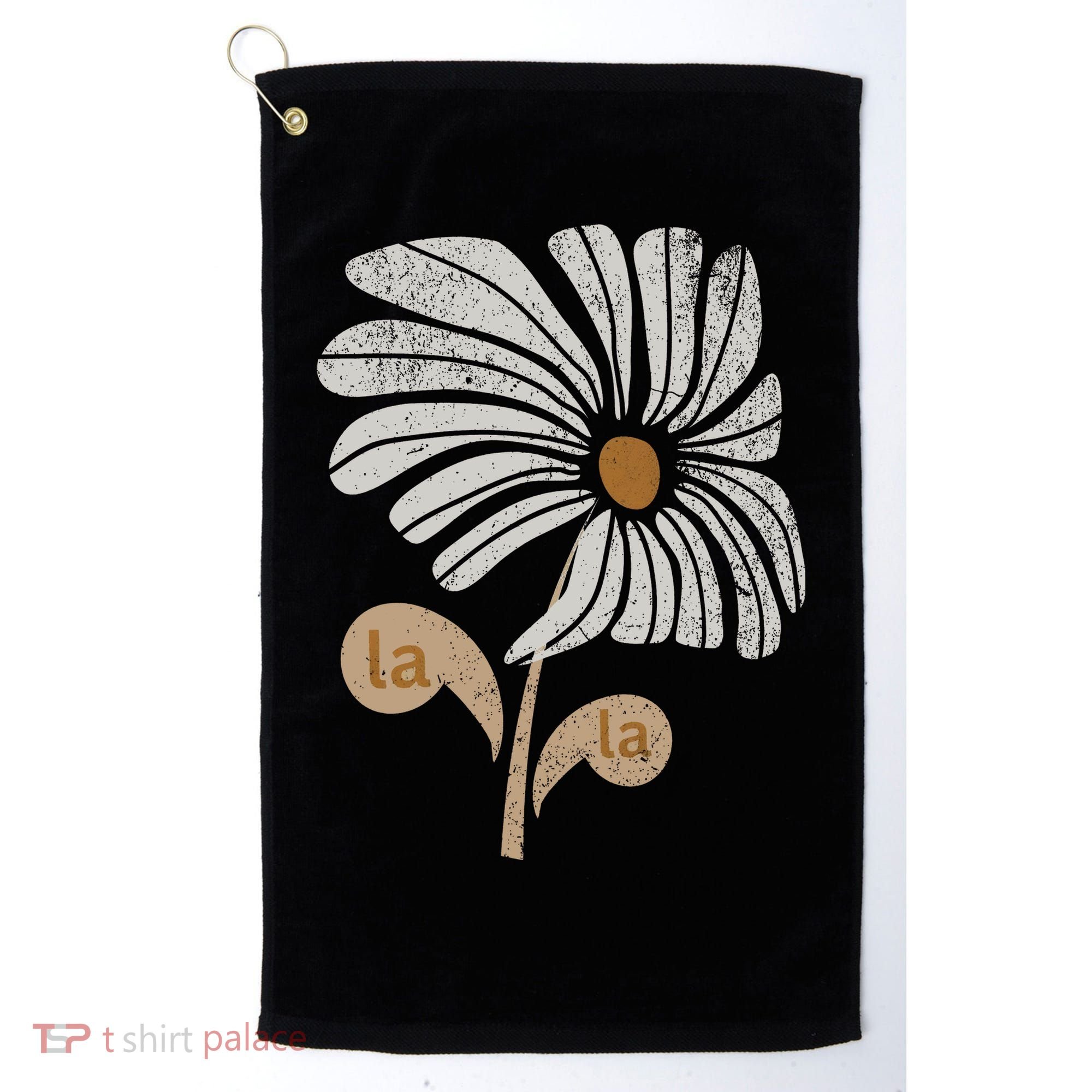 Subtle Comma La Flower Golf Towel