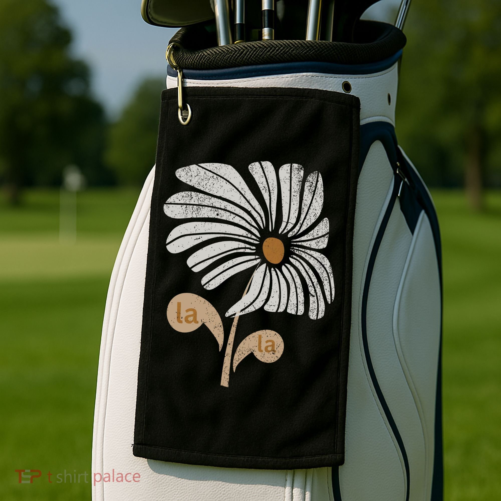 Subtle Comma La Flower Golf Towel