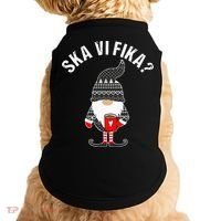Scandinavian Coffee Lover Ska Vi Fika Tomte Gnome Nordic Doggie Tank thumb 0