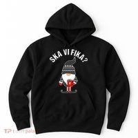 Scandinavian Coffee Lover Ska Vi Fika Tomte Gnome Nordic Hoodie thumb 0