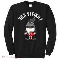 Scandinavian Coffee Lover Ska Vi Fika Tomte Gnome Nordic Sweatshirt thumb 0