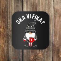 Scandinavian Coffee Lover Ska Vi Fika Tomte Gnome Nordic Coaster thumb 0