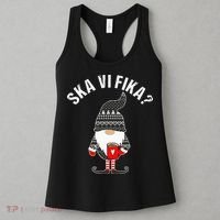 Scandinavian Coffee Lover Ska Vi Fika Tomte Gnome Nordic Women's Tank Top thumb 3