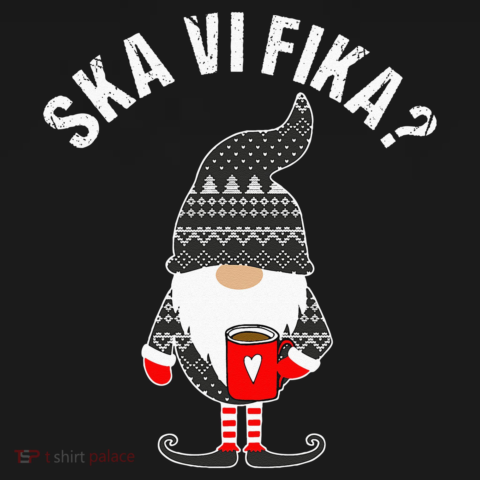 Scandinavian Coffee Lover Ska Vi Fika Tomte Gnome Nordic Women's Tank Top