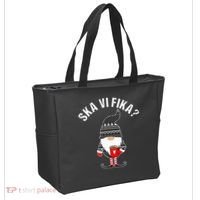 Scandinavian Coffee Lover Ska Vi Fika Tomte Gnome Nordic Tote Bag thumb 2