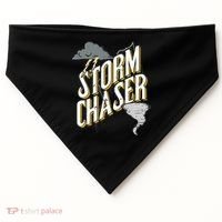 Storm Chaser Lightning | Tornado Hurricane | Storm Chasing USA-Made Doggie Bandana thumb 0