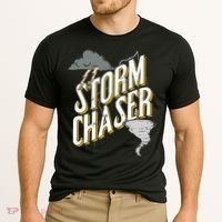 Storm Chaser Lightning | Tornado Hurricane | Storm Chasing Cooling Performance Crew T-Shirt thumb 2