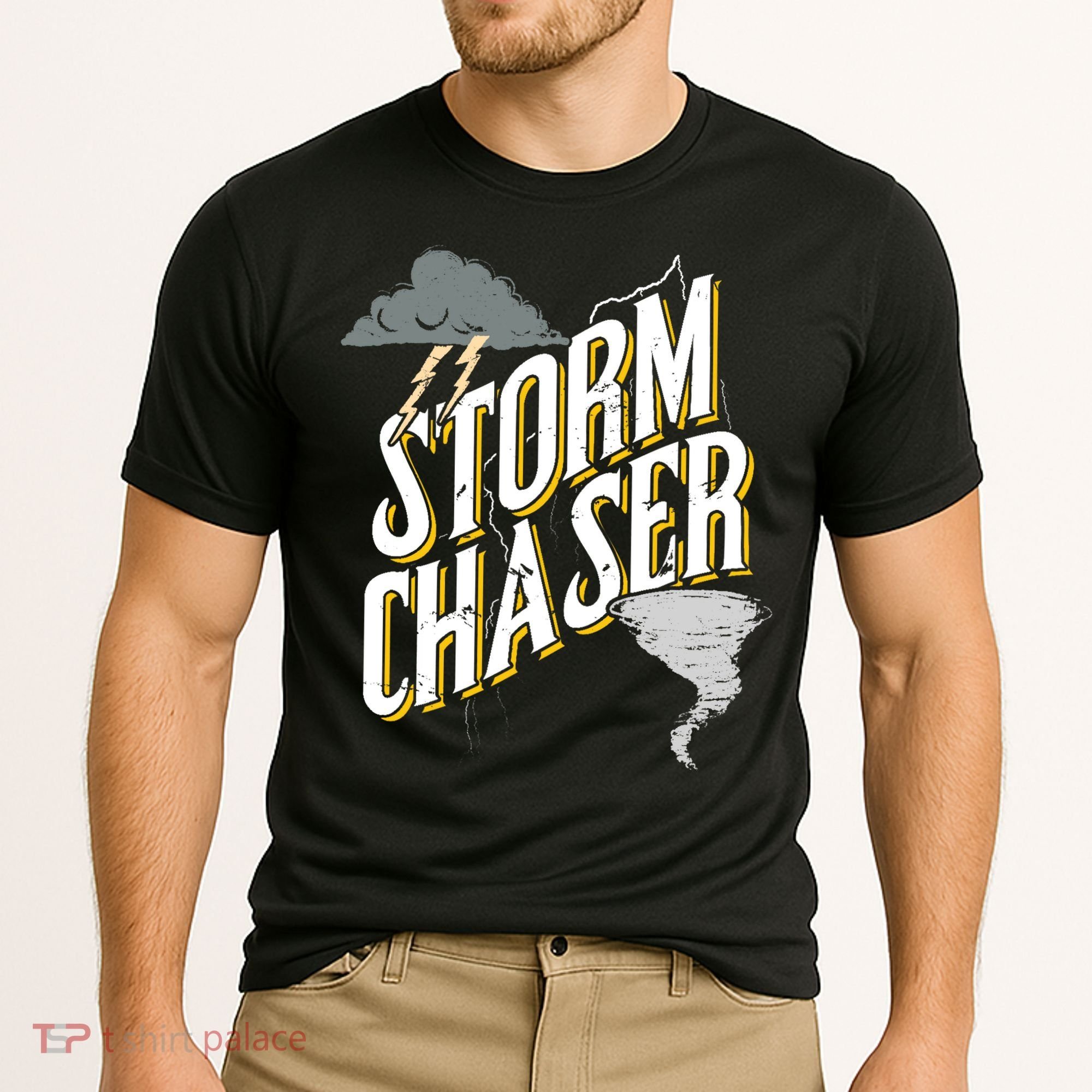 Storm Chaser Lightning | Tornado Hurricane | Storm Chasing Cooling Performance Crew T-Shirt